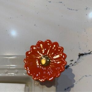 Nora Fleming mini orange daisy flower power retired